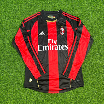 AC Milan 2010/11 Home Long Sleeve Retro Football Jersey – Andrea Pirlo