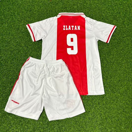 Zlatan Ibrahimović Ajax White Kids Retro Football Jersey