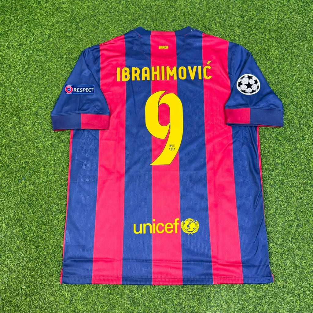 Zlatan Ibrahimovic Barcelona Retro Champions League Jersey Trikot