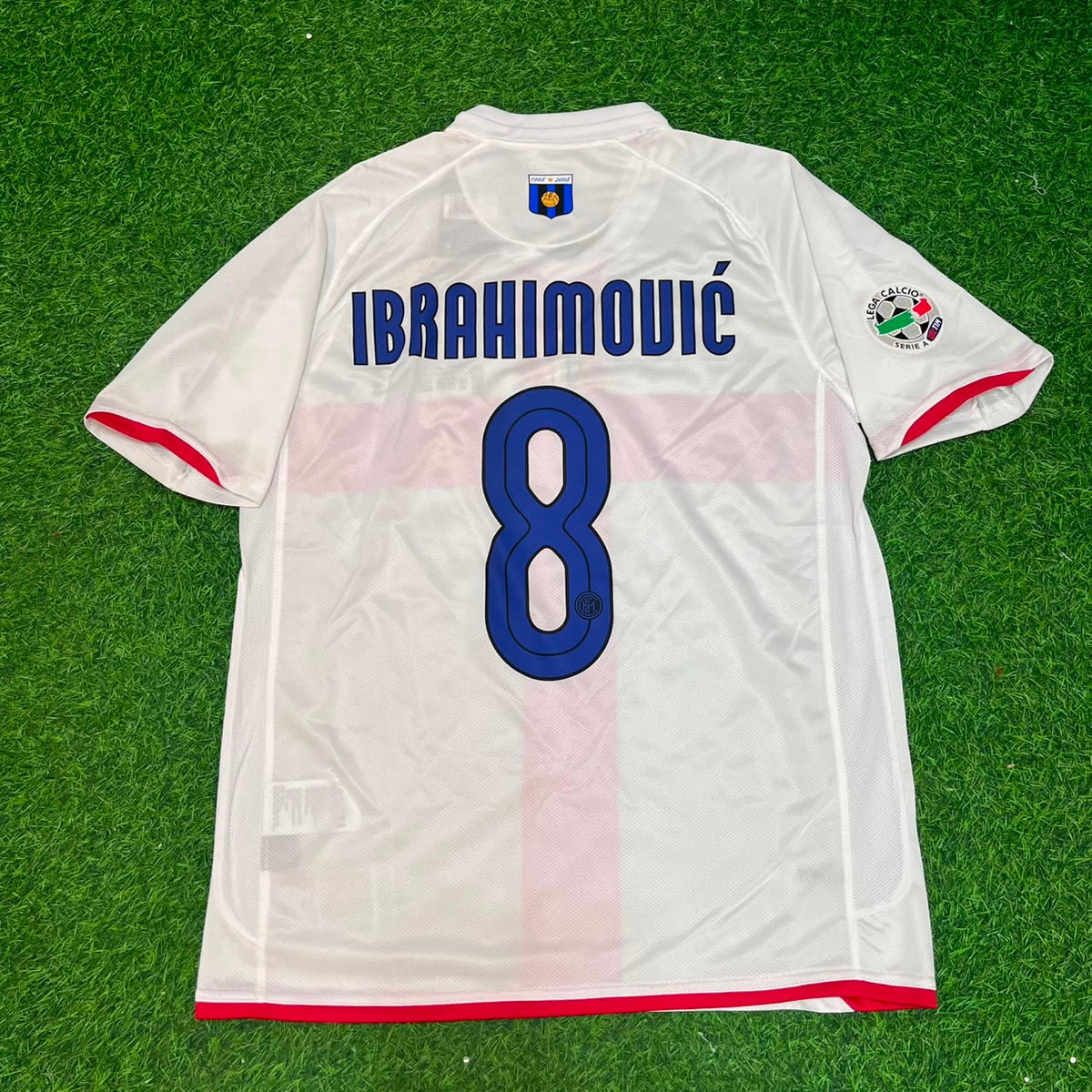 Zlatan Ibrahimović #8 Inter 2007- 2008 Season Away White Red Retro Jersey Trikot Maillot Maglia Soccer Shirt