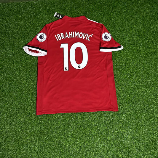 Maillot de football rétro rouge Manchester United 2017/18 Zlatan Ibrahimović