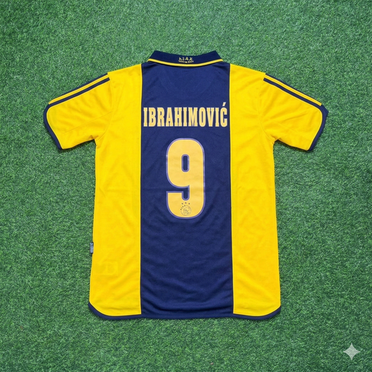 Maillot de football rétro jaune Zlatan Ibrahimovic Ajax