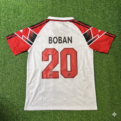 Maillot de football rétro AC Milan extérieur 1997 Zvonimir Boban n° 20