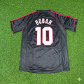 Zvonimir Boban #10 AC Mailand 1998-1999 Schwarzes Retro-Fußballtrikot