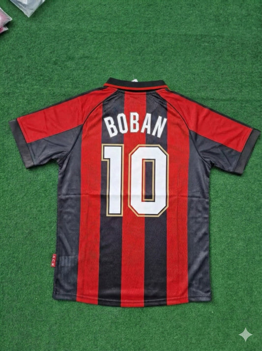Zvonimir Boban 10- Camiseta de fútbol retro del AC Milan 1999